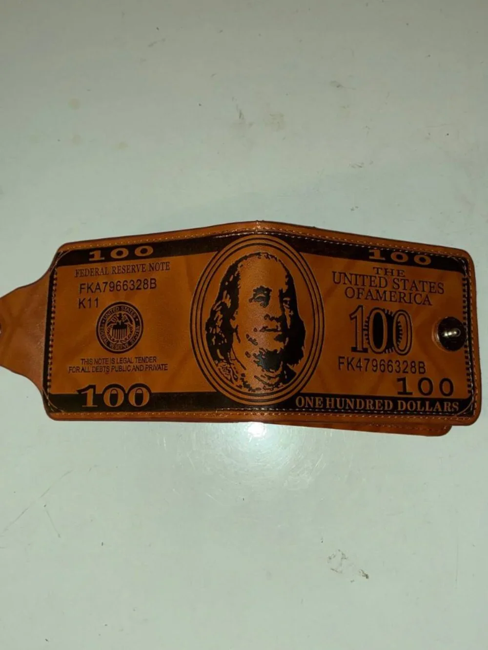 Men's US 100 Dollar Wallet PU Leather Bill Money Billfold Card Holder - New